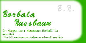 borbala nussbaum business card
